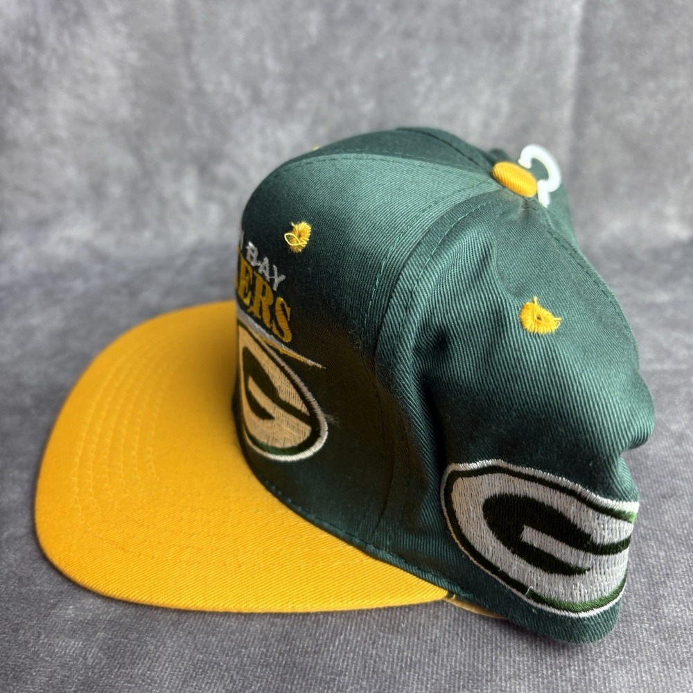 Green Bay Packers Vintage Hat SnapBack Green Yellow‎ Football NFL NEW - Picture 3 of 8